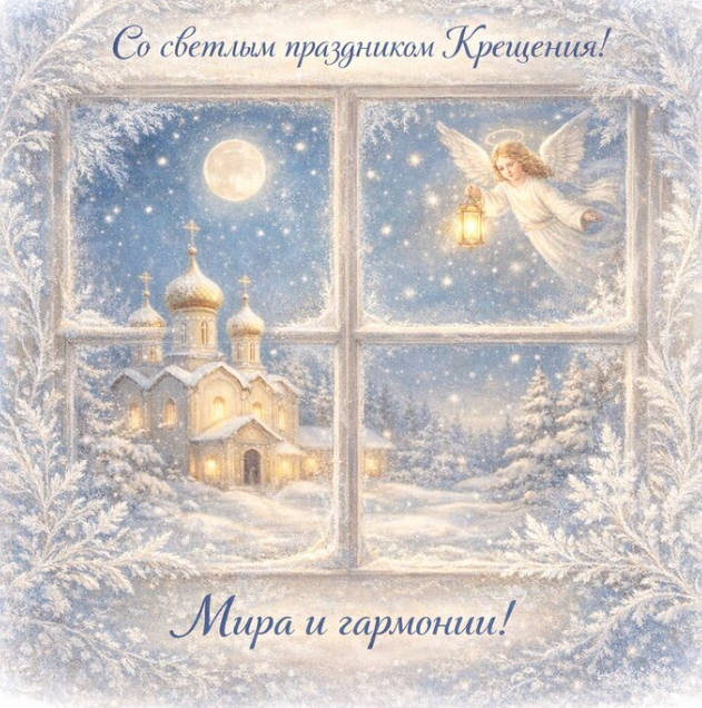 Фото С Крещением Господним-2026: самые красивые и трогательные открытки с поздравлениями 2